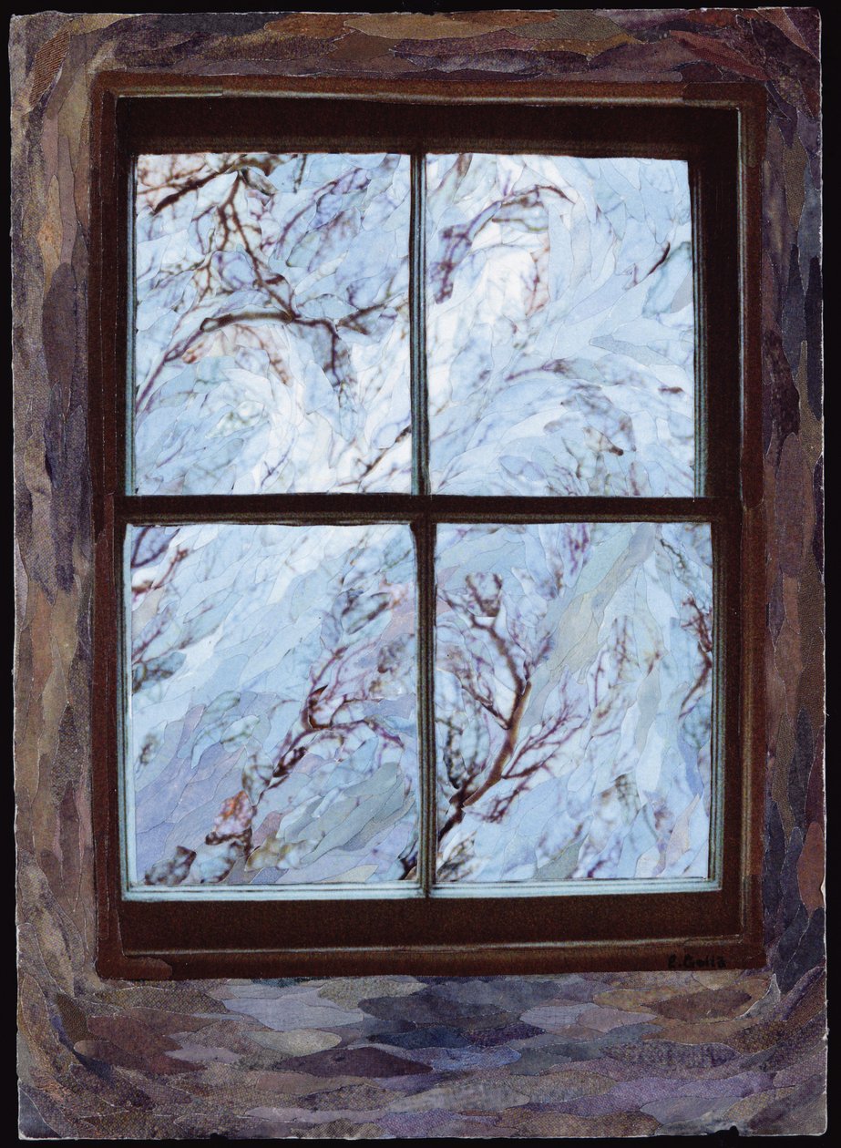 Nousisit lentokoneeseen minulle, 2001 (paperimosaiikkikollaasi) tekijältä Ellen Golla