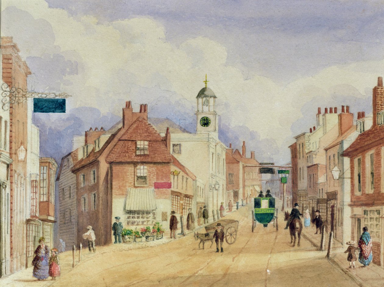Croydon High Street, n. 1850-55 tekijältä Ellen Keen