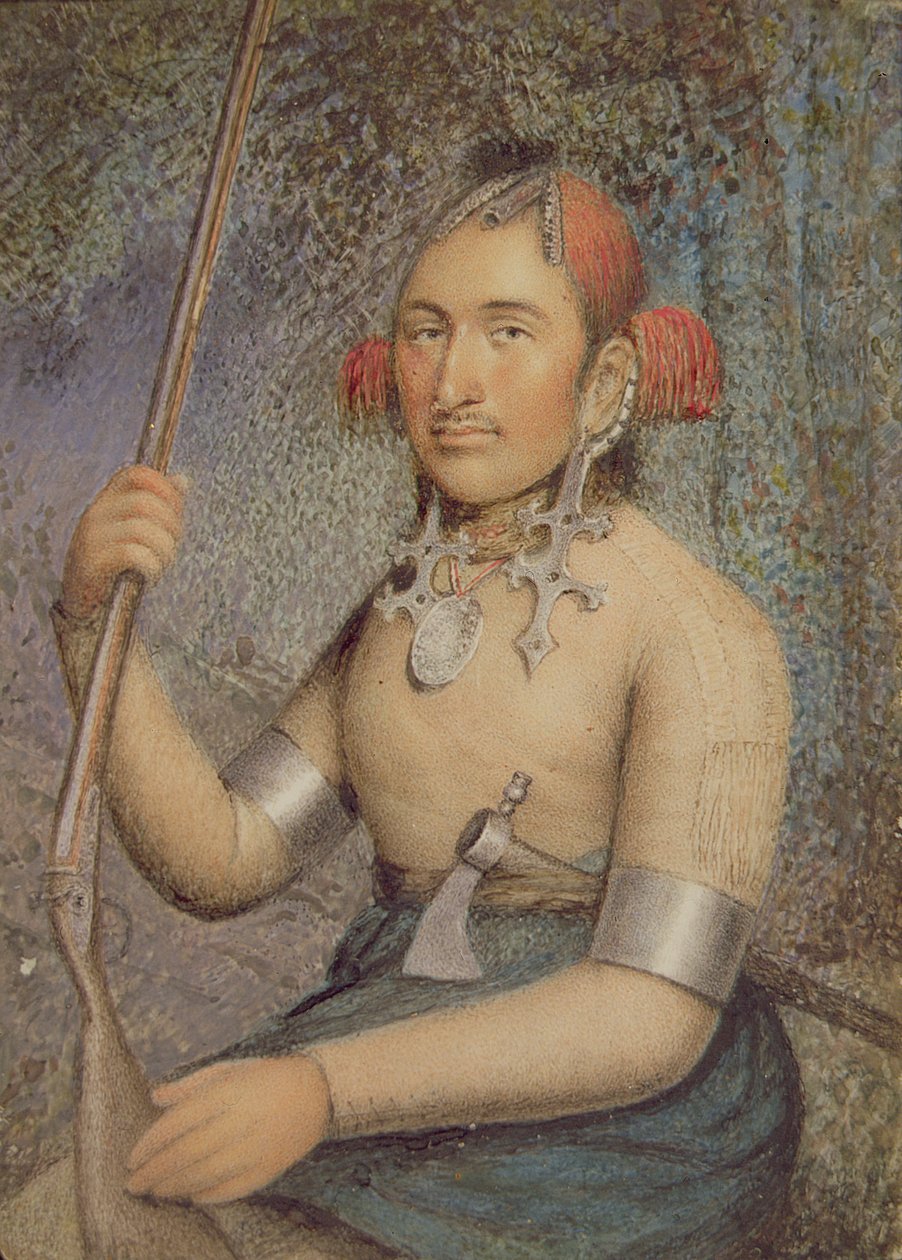 Pohjois-Amerikan intiaanipäällikkö (öljy kankaalle) tekijältä Ellen Sharples