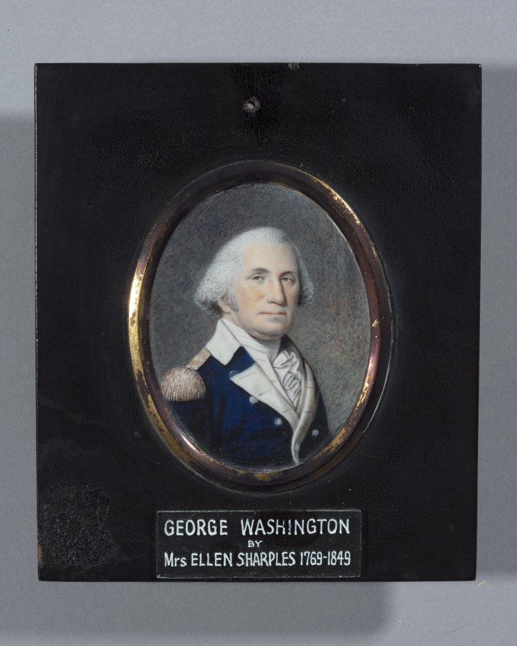 George Washington, luultavasti 1803 (akvarelli norsunluulla) tekijältä Ellen Sharples