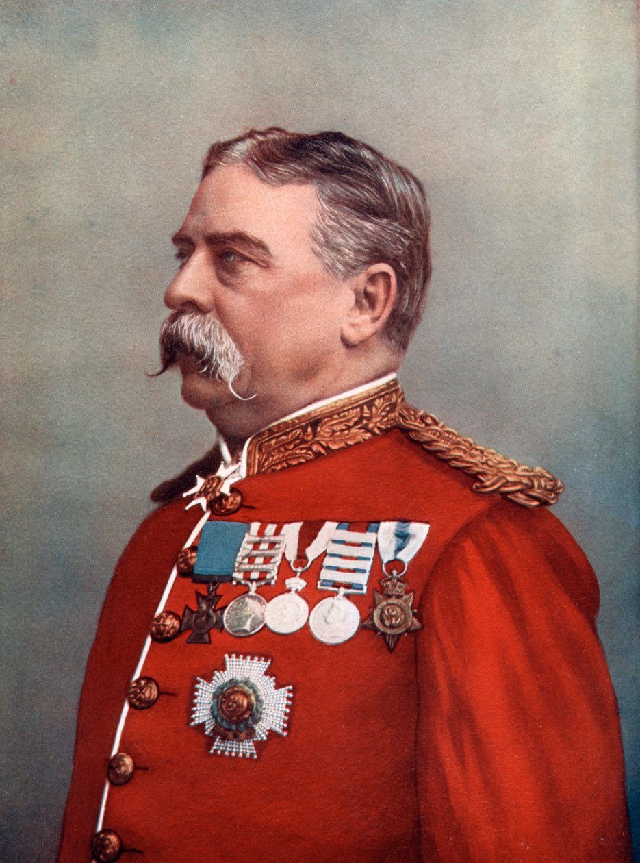 Kenraali Sir Hugh Gough, Jalokivien pitäjä, Lontoon Tower, 1902. tekijältä Elliott and Fry