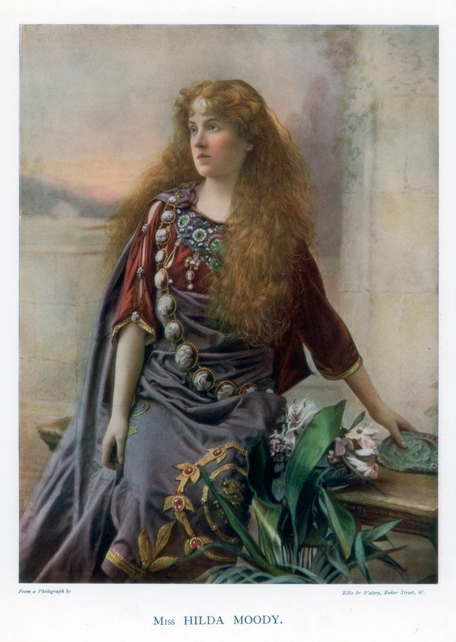 Hilda Moody, brittiläinen näyttelijä, 1901. tekijältä Ellis and Walery