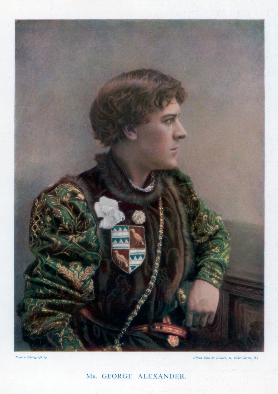 Sir George Alexander, englantilainen näyttelijä ja teatterijohtaja, 1901. tekijältä Ellis and Walery