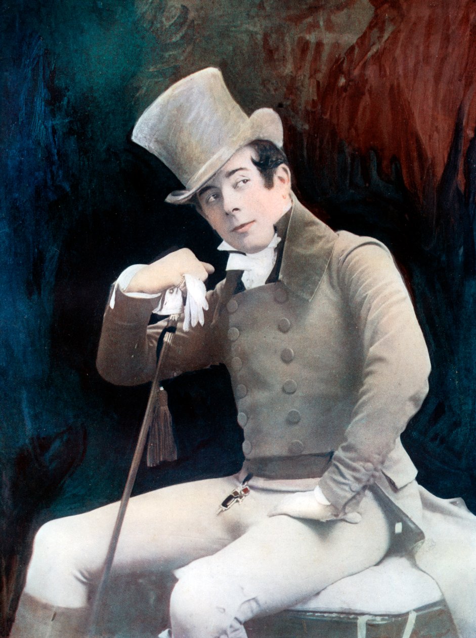 Sir Seymour Hicks Quality Streetissä, vuodelta 1902. tekijältä Ellis and Walery