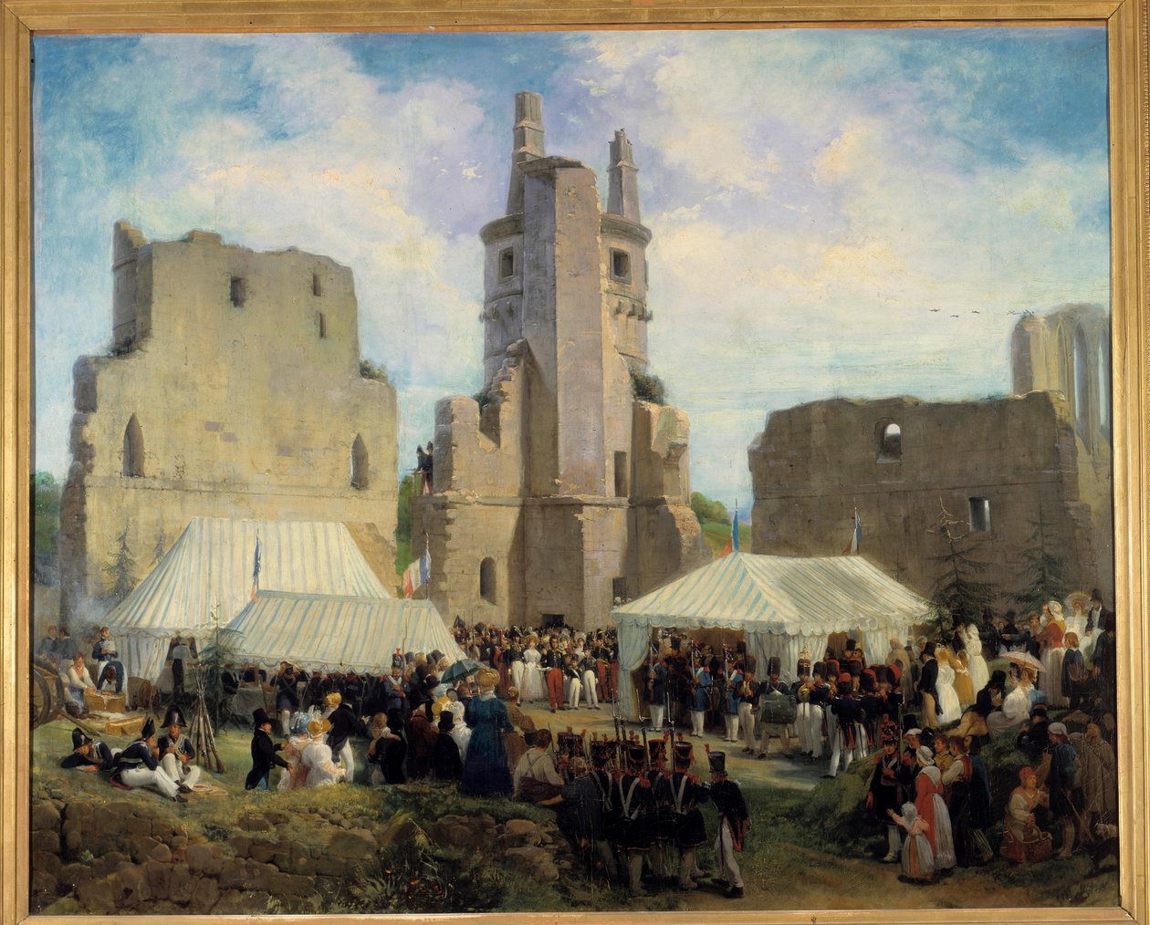 Hänen majesteettisen Louis Philippe 1:n ja hänen perheensä kävelymatka Eloi Firmin Feronin (1802-1876) maalaus. 1832. Tours, Museum of Fine Arts tekijältä Eloi Firmin Feron
