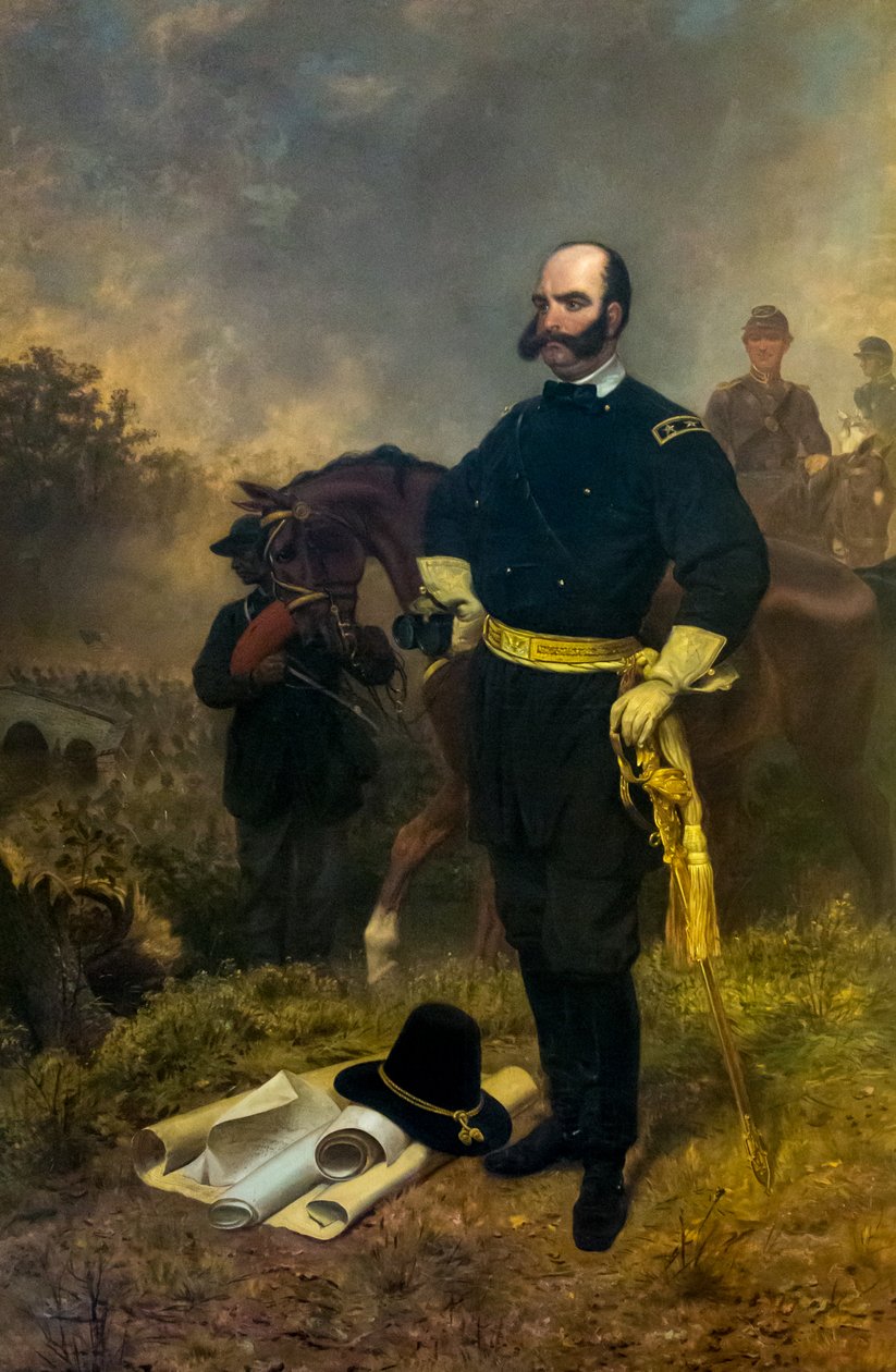 Kenraali Ambrose Burnside Antietamissa tekijältä Emanuel Gottlieb Leutze