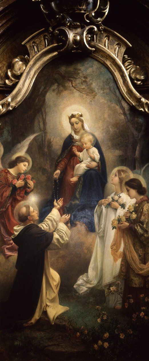 Our Lady of the Rosary (öljy kankaalle) tekijältä Emanuel Dítě