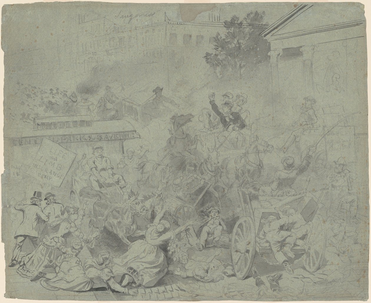 New York – Street Scene tekijältä Emanuel Gottlieb Leutze
