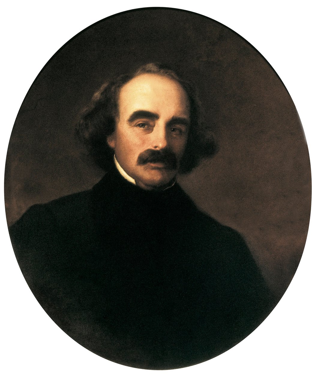 Amerikkalaisen kirjailijan Nathaniel Hawthornen (1804-1864) muotokuva Emanuel Gottlieb Leutzen (1816-1868) maalaus tekijältä Emanuel Gottlieb Leutze