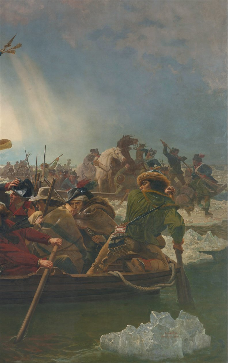 Washington ylittää Delaware-joen 25. joulukuuta 1776 tekijältä Emanuel Gottlieb Leutze