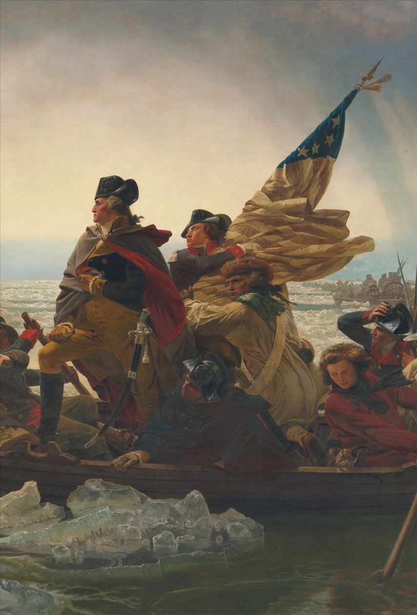 Washington ylittää Delaware-joen 25. joulukuuta 1776 tekijältä Emanuel Gottlieb Leutze