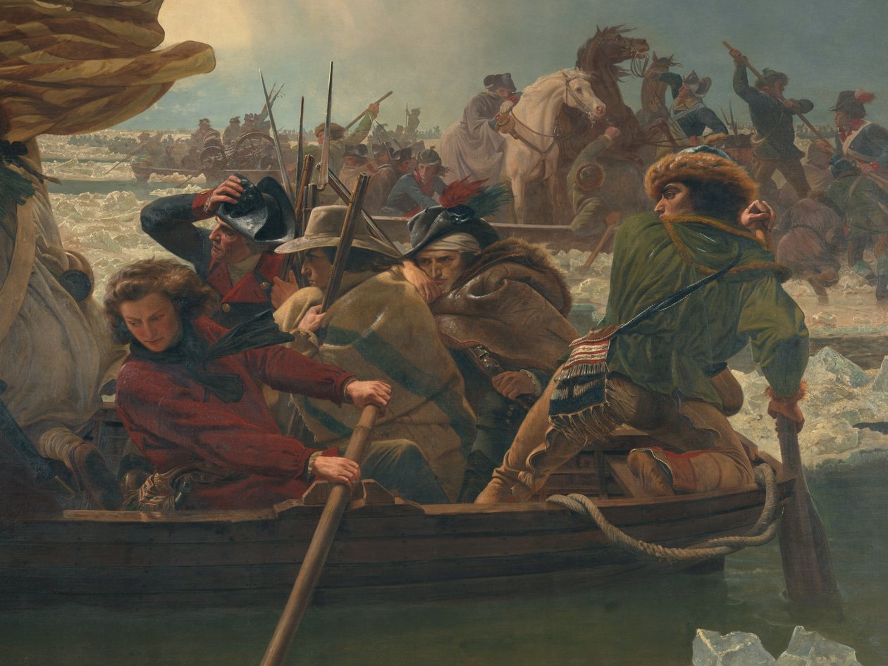 Washington ylittää Delaware-joen 25. joulukuuta 1776 tekijältä Emanuel Gottlieb Leutze