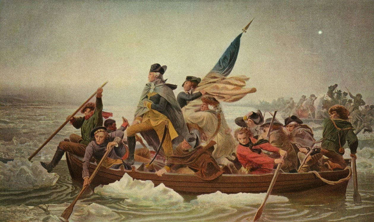 Washington ylittää Delawaren - tekijältä Emanuel Gottlieb after Leutze