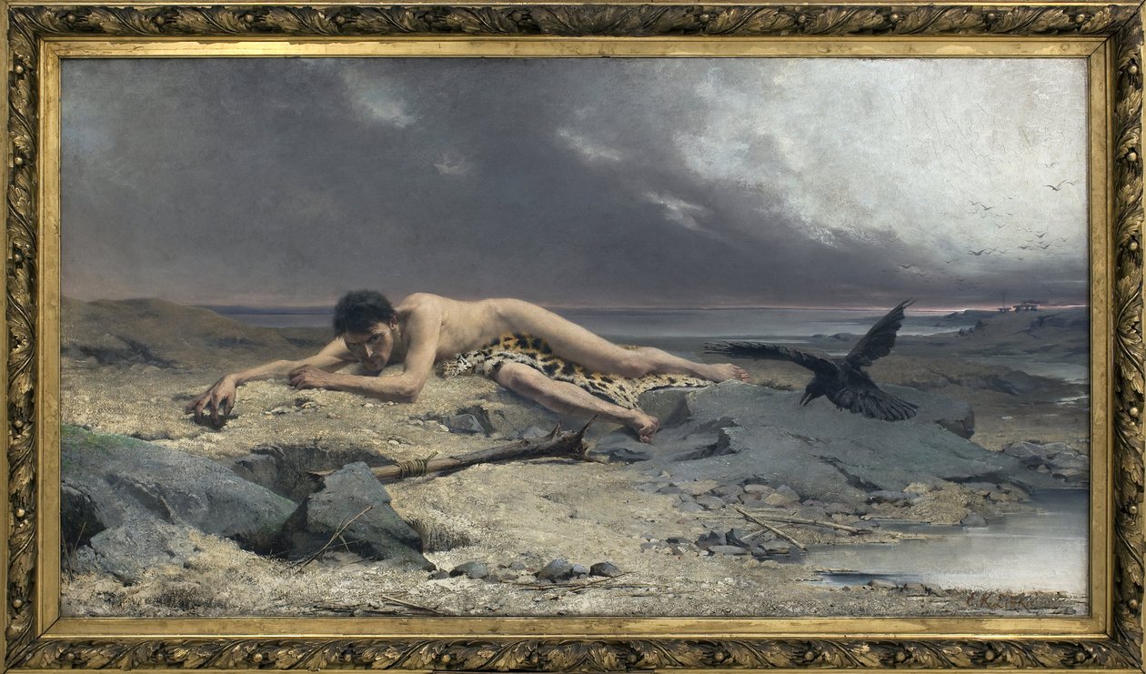 Kain. Emanuel Krescenc Liska (1852-1903) maalaus öljy kankaalle tekijältä Emanuel Kresenc Liska