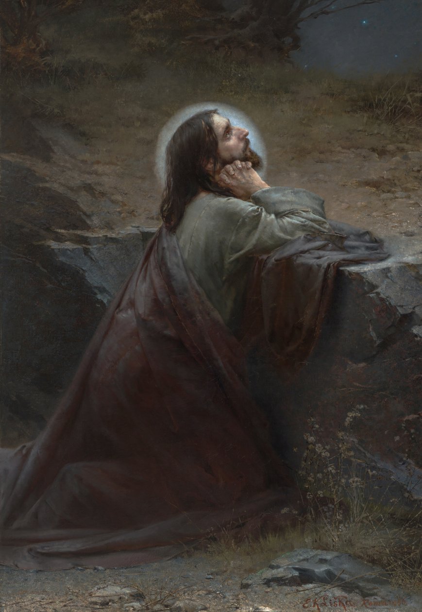 Kristus Öljymäellä (Tapahtukoon Sinun tahtosi!), 1886 tekijältä Emanuel Kresenc Liska