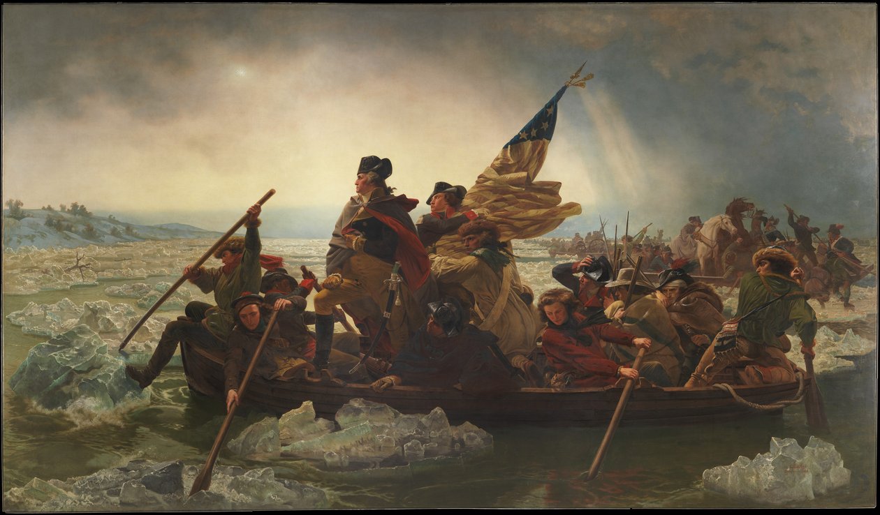 Washington ylittää Delawaren, 1851 tekijältä Emanuel Leutze
