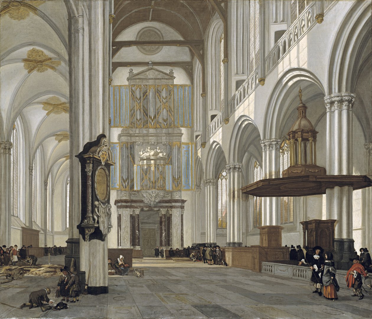 Uuden kirkon sisustus, Amsterdam, 1657 tekijältä Emanuel de Witte