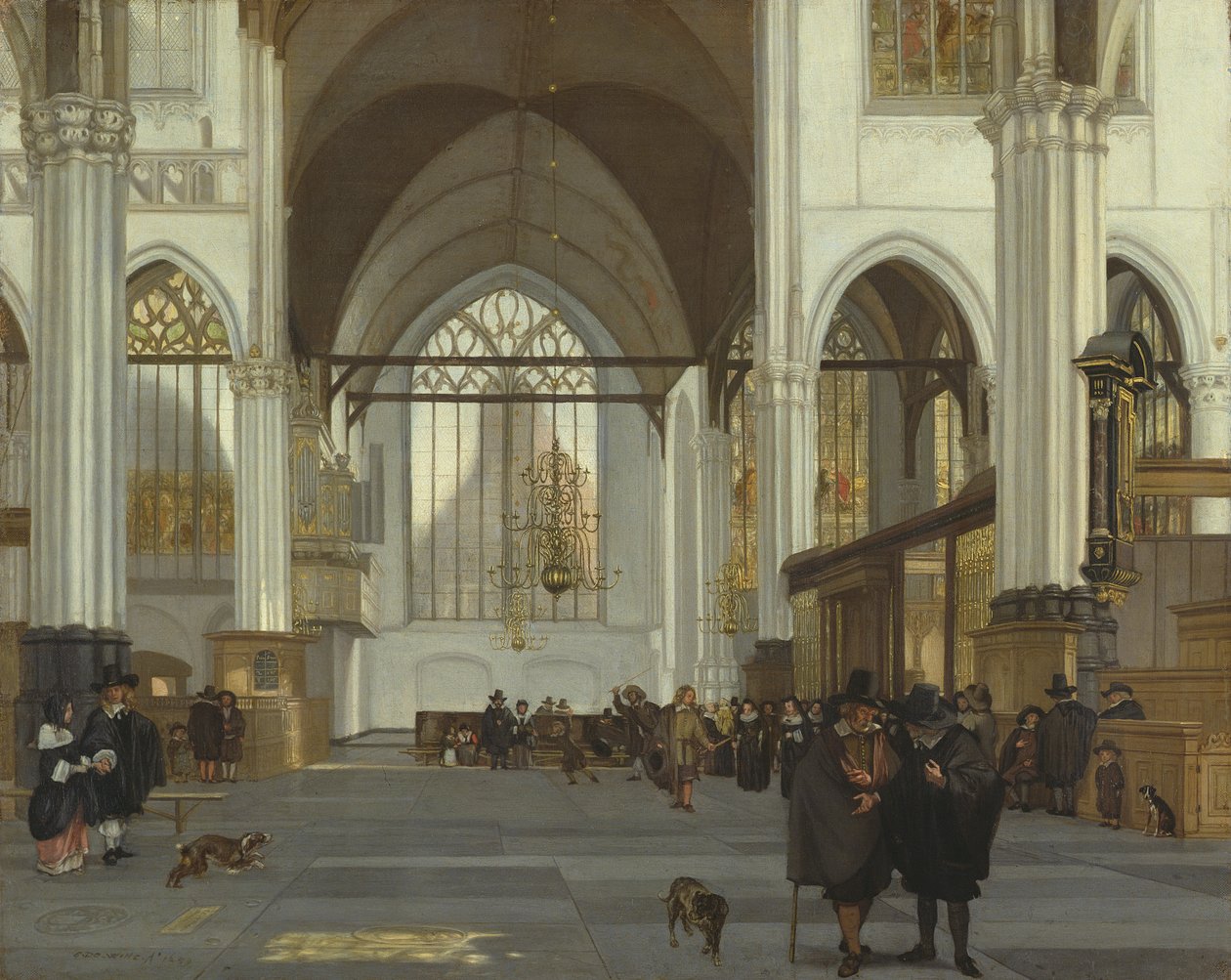 Vanhan kirkon sisustus, Amsterdam, 1659 tekijältä Emanuel de Witte
