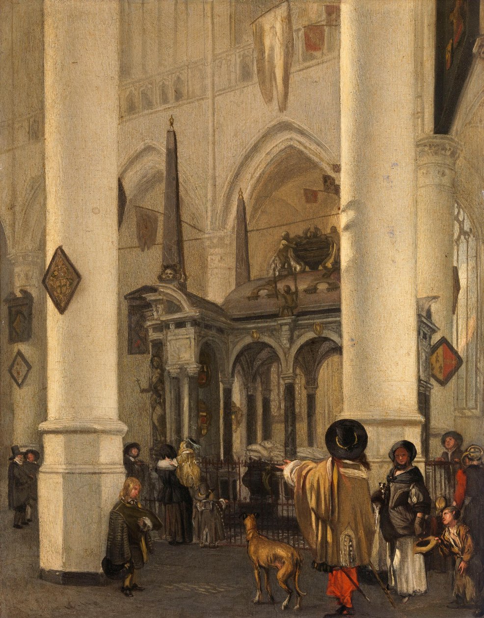 Die Nieuwe Kerk in Delft mit dem Grab von Wilhelm dem Schweiger tekijältä Emanuel de Witte