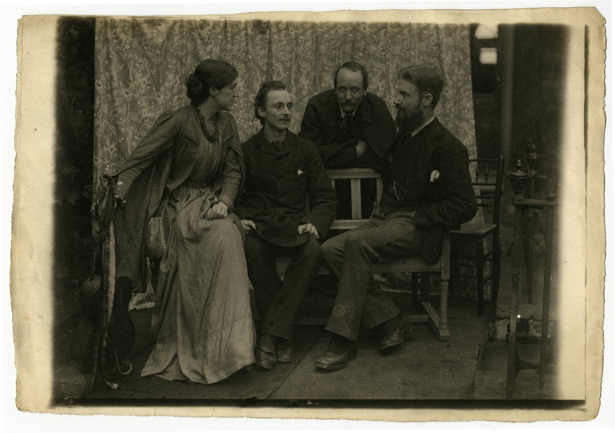 May Morris, H. H. Sparling, Emery Walker ja George Bernard Shaw tekijältä Emery and Boutall Walter Walker