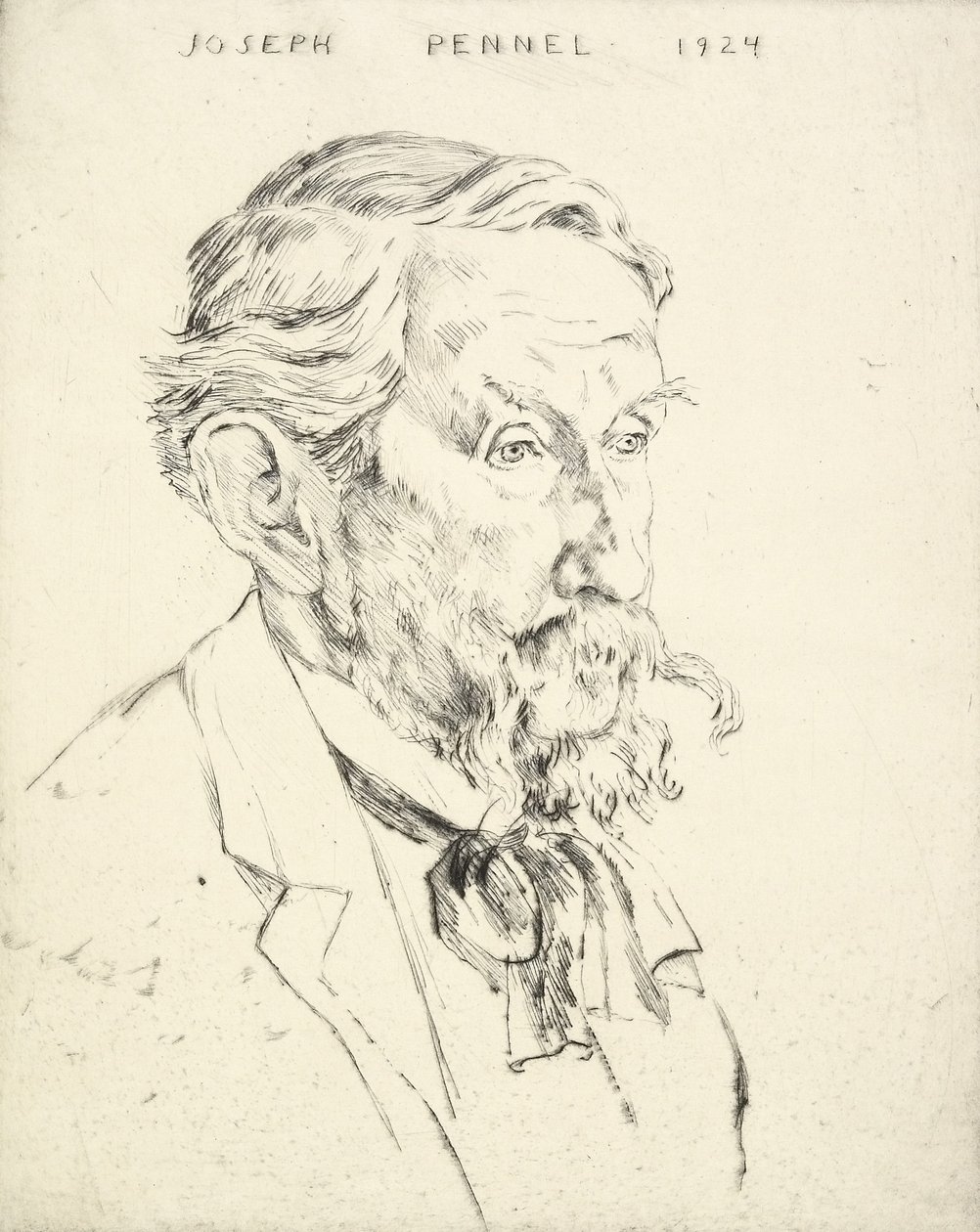 Joseph Pennellin muotokuva, 1924 tekijältä Emil Orlik