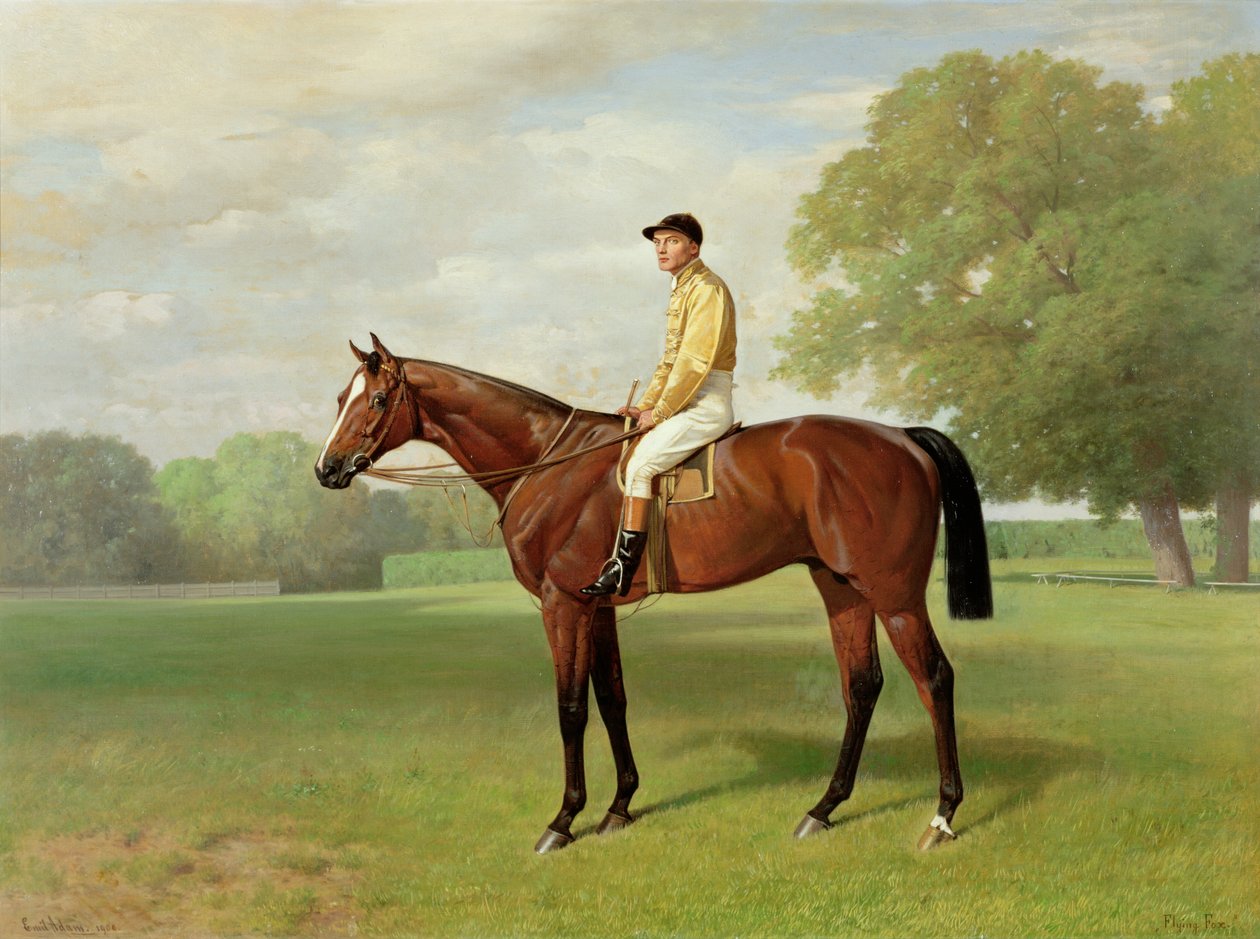 Flying Fox, vuoden 1899 derbyn voittaja, 1899 (katso lisätietoja kohdasta 188213) tekijältä Emil Adam