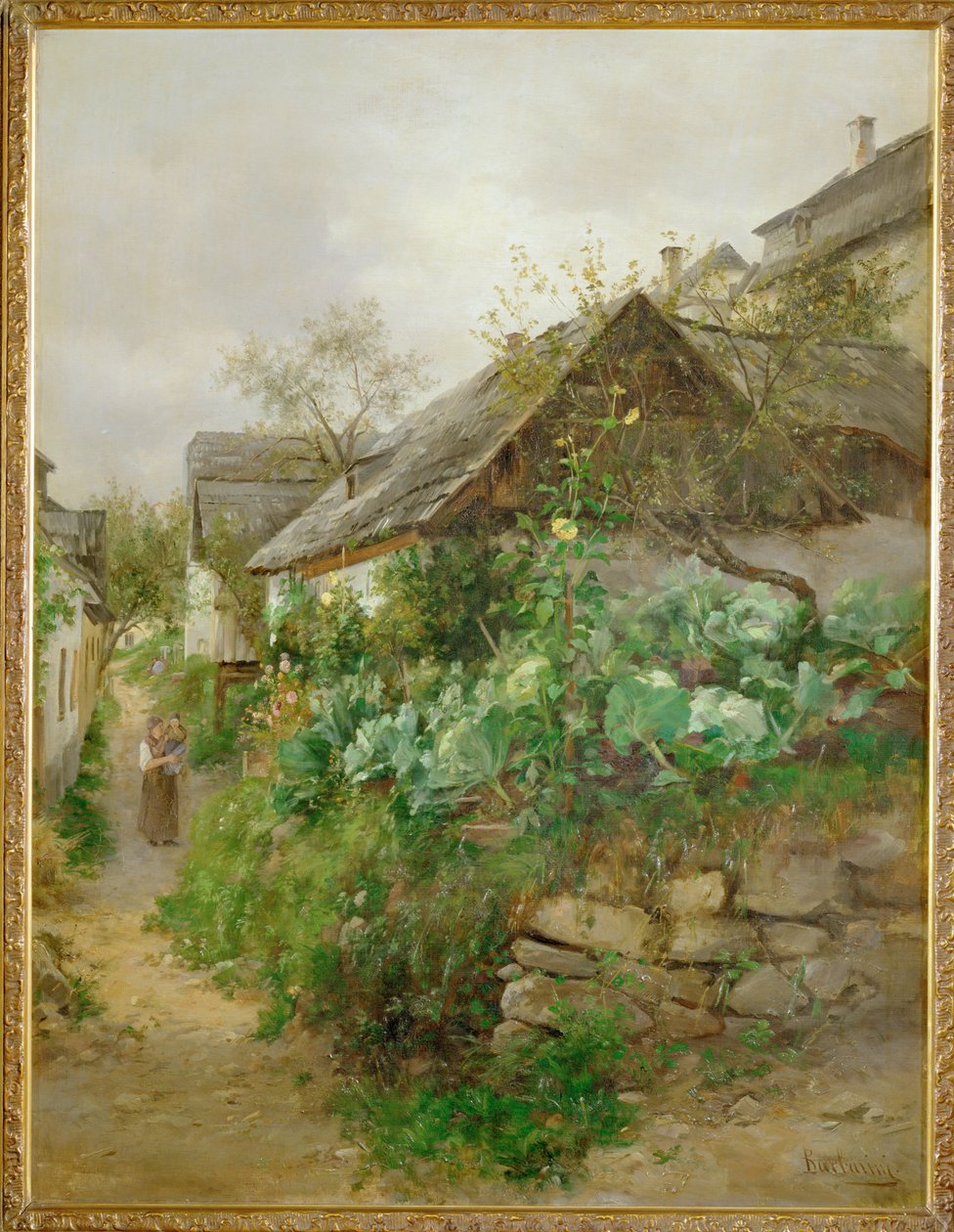 Krautgarten - Cabbage patch ... (maalaus kankaalle) tekijältä Emil Barbarini