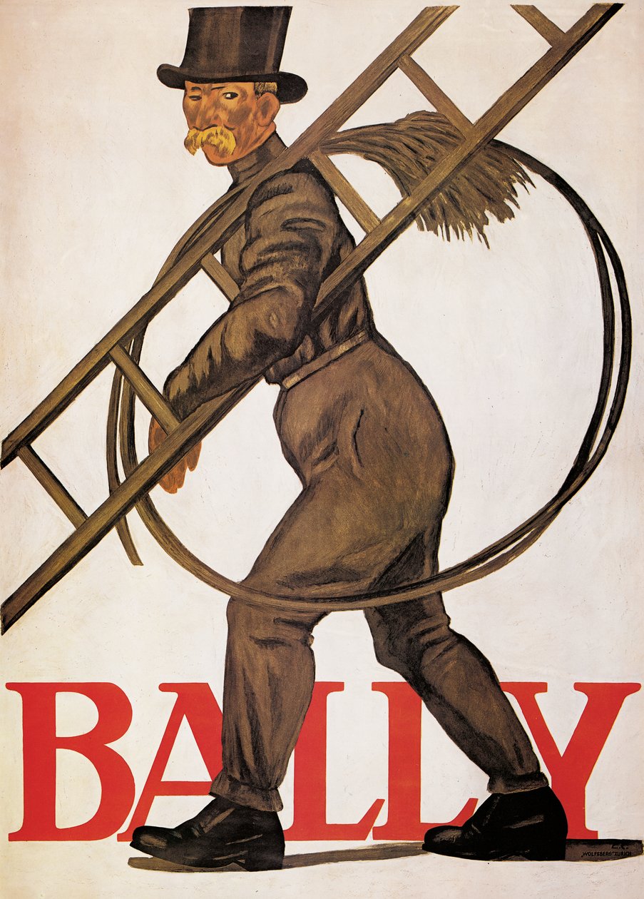 Bally-nahkaa mainostava juliste, 1926 tekijältä Emil Cardinaux
