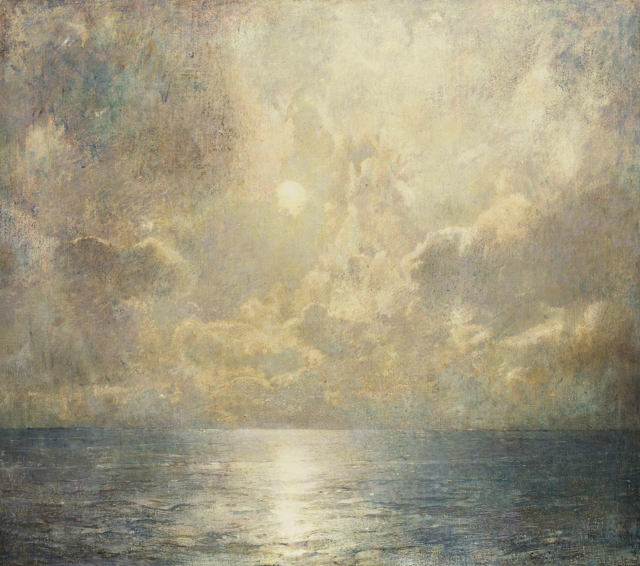Kuutamoinen merimaisema tekijältä Emil Carlsen