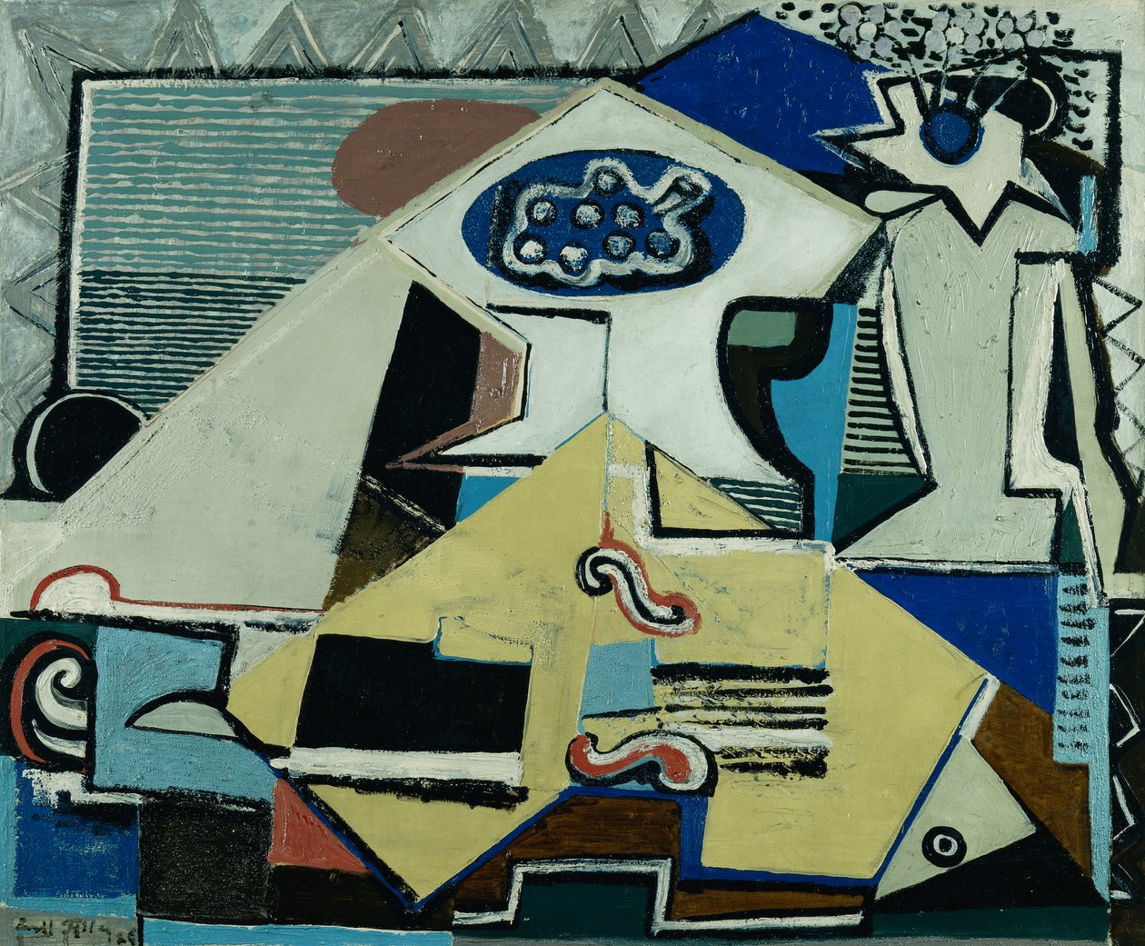 Still Life Cello; Nature Morte au Violoncelle tekijältä Emil Filla
