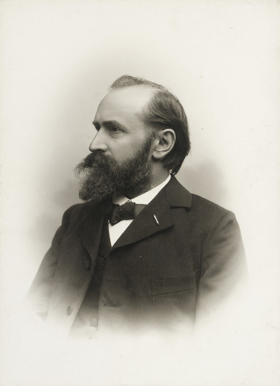 Säveltäjä ja urkuri Otto Mallingin muotokuva 1848-1915, n. 1900. tekijältä Emil Hohlenberg