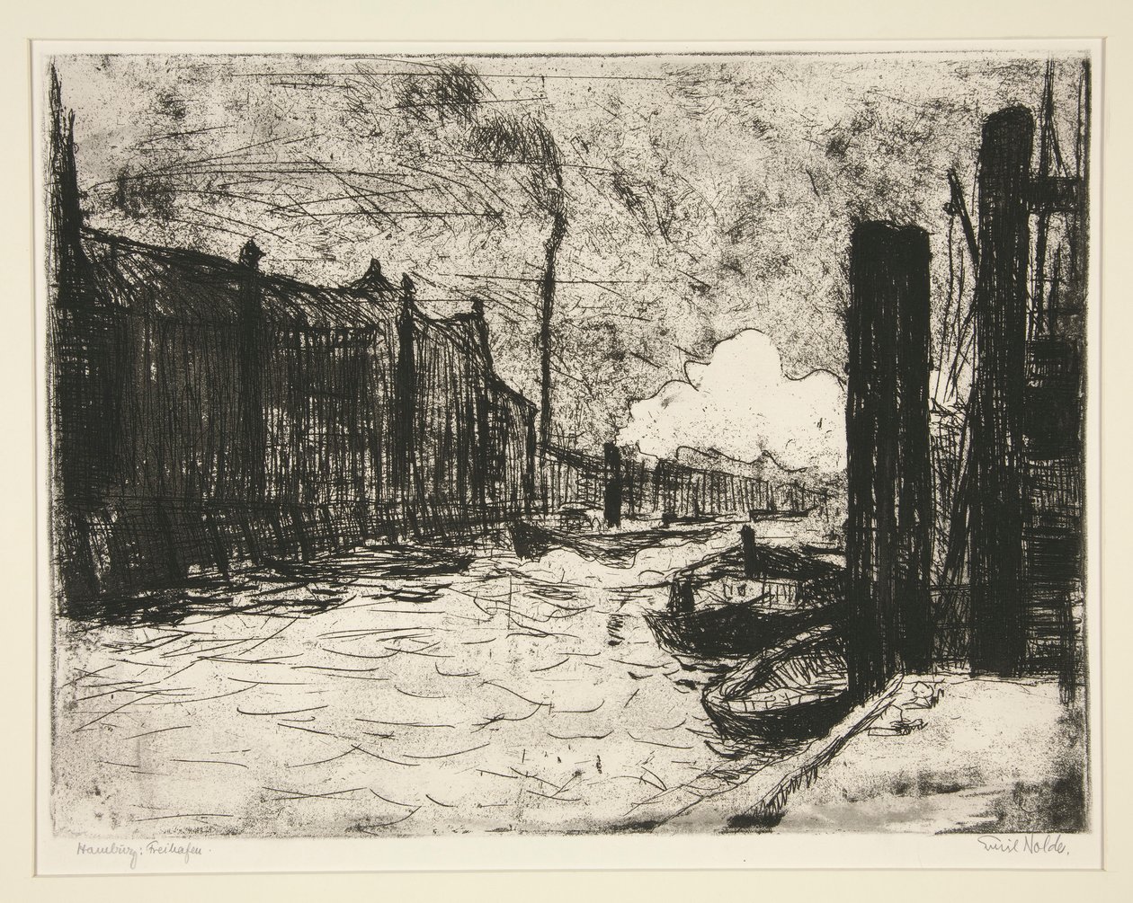 Hampuri, Freeport (Hamburgin satama) tekijältä Emil Nolde
