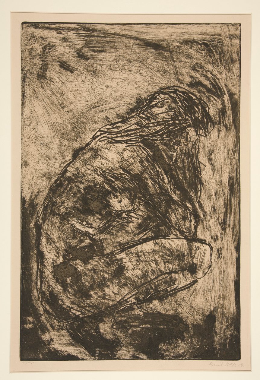 Istuva alaston tekijältä Emil Nolde