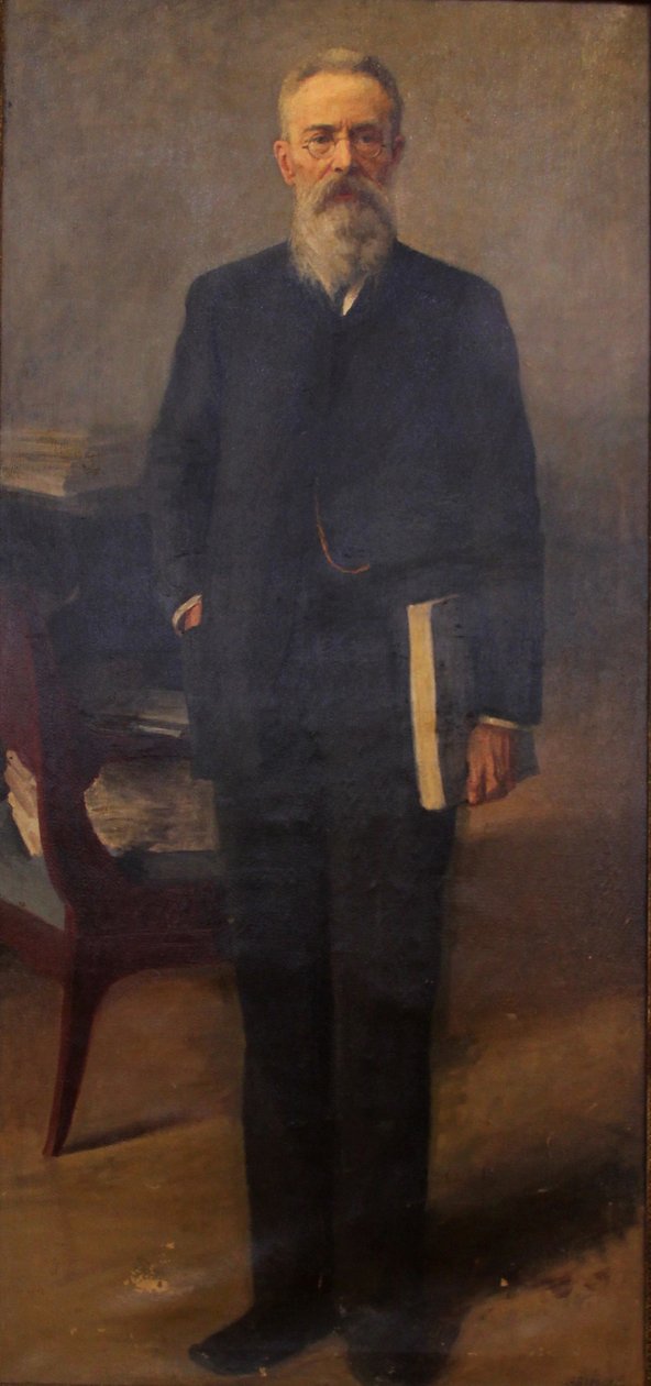 Säveltäjä Nikolai Rimski-Korsakovin muotokuva 1844-1908, n. 1900 tekijältä Emil Oskarovich Wisel