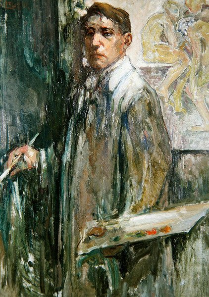 Omakuva, n. 1910 (öljy kankaalle) tekijältä Emil Zoir
