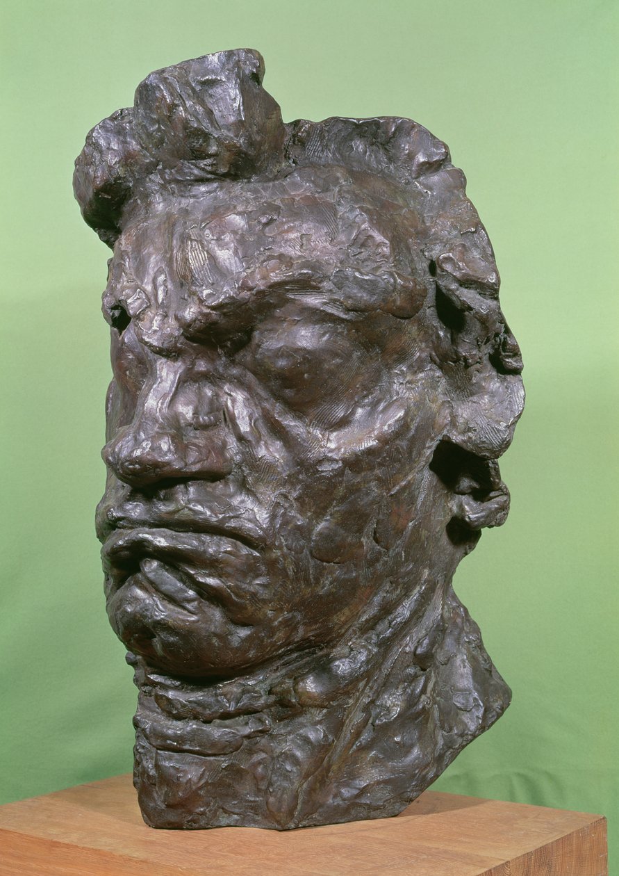 Ludwig van Beethovenin (1770-1827) traaginen naamio 1901 (pronssi) tekijältä Emile Antoine Bourdelle