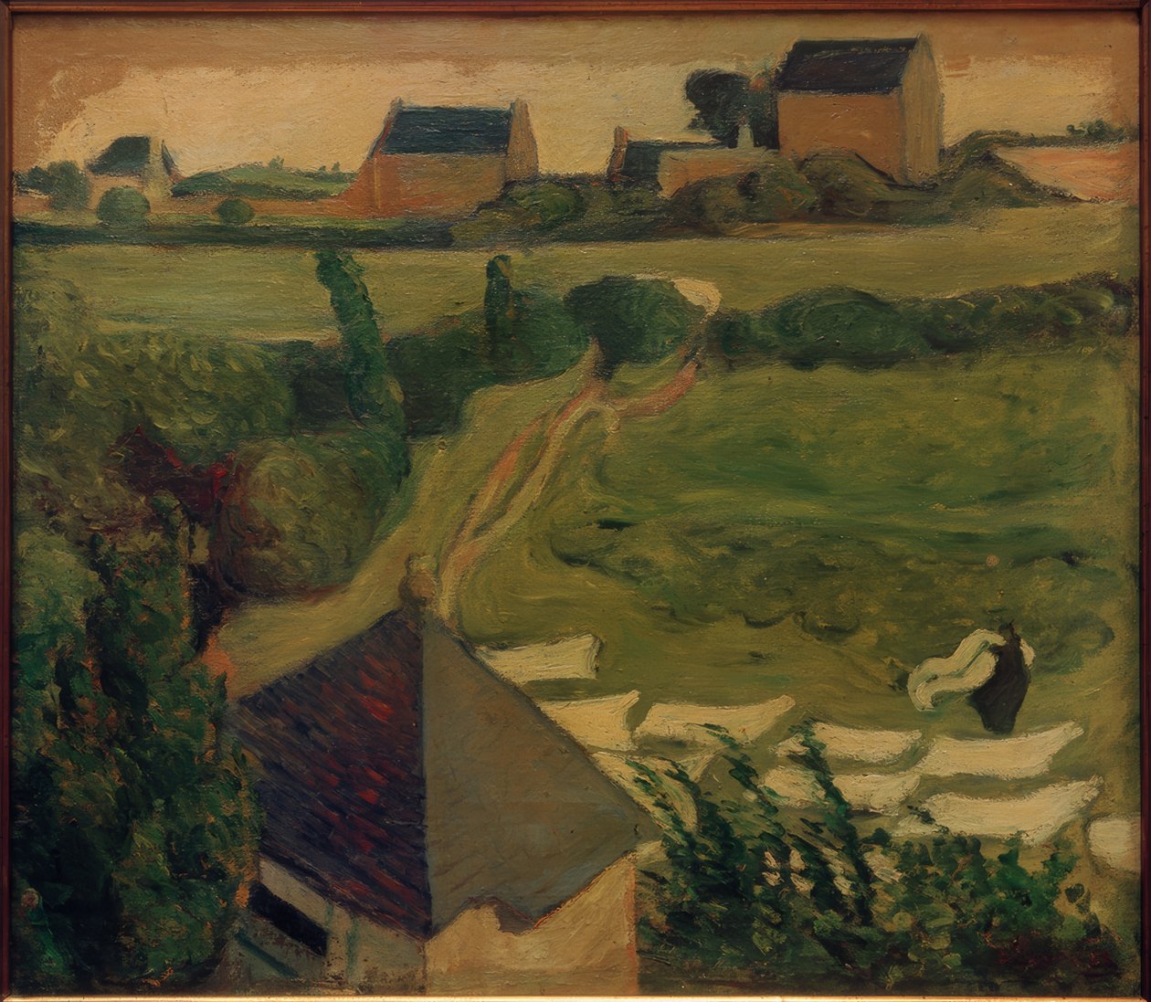 Ansicht von Saint-Briac mit Wäsche tekijältä Emile Bernard