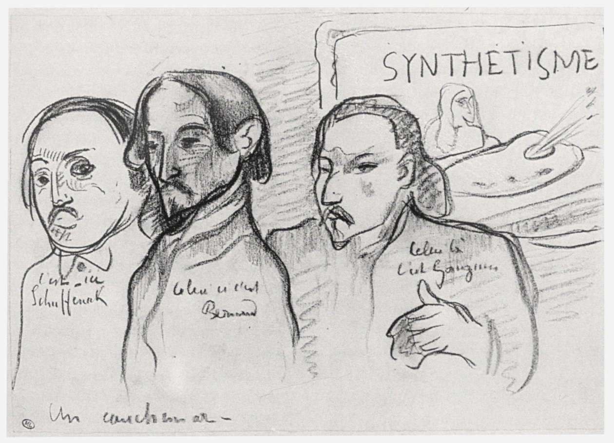 Gauguinin, Bernardin ja Schuffeneckerin muotokuvia tekijältä Emile Bernard
