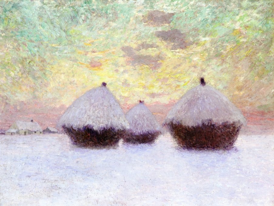 Heinäsuovia lumessa tekijältä Emile Claus