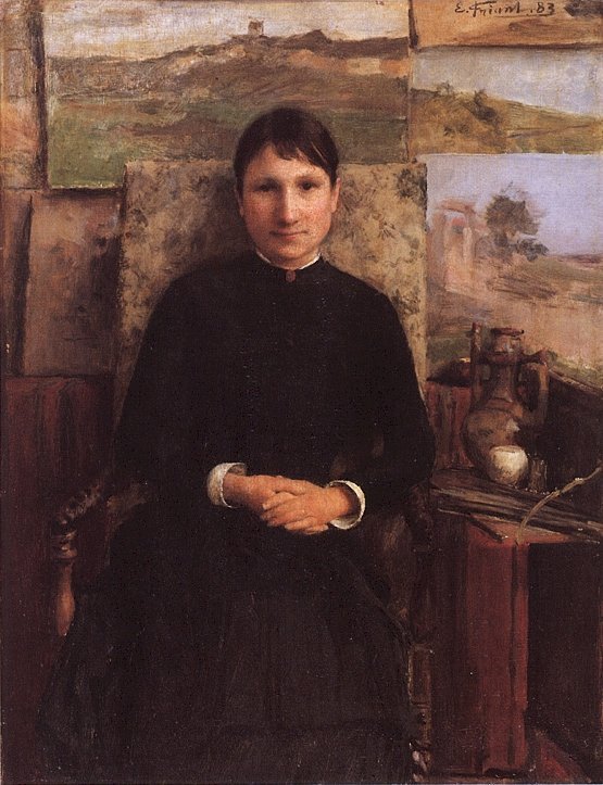 Portrait de Madame Petitjeann Englanti: Madame Petitjeannin muotokuva: n tekijältä Emile Friant