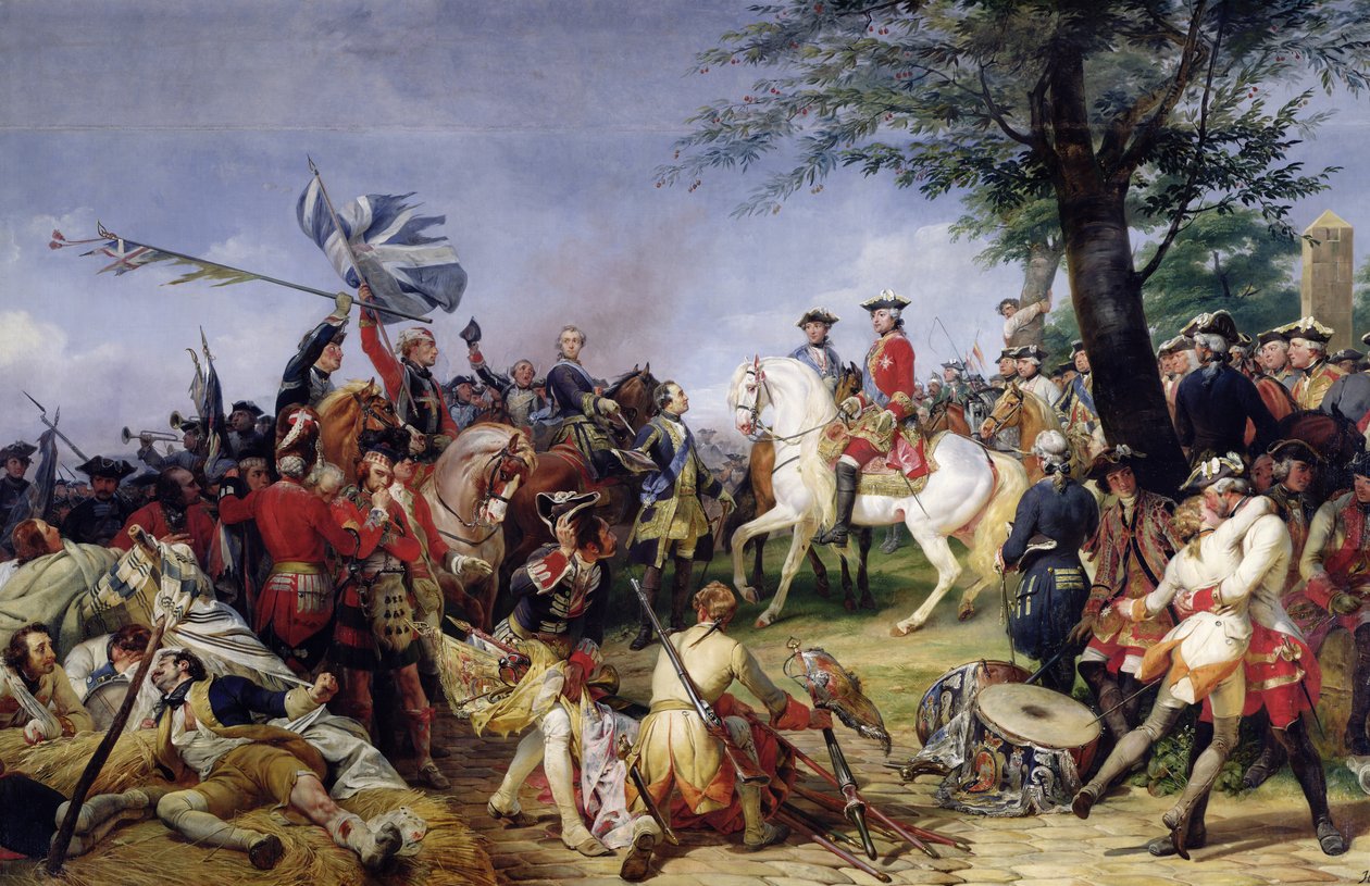 Fontenoyn taistelu, 11. toukokuuta 1745, 1828 tekijältä Emile Jean Horace Vernet