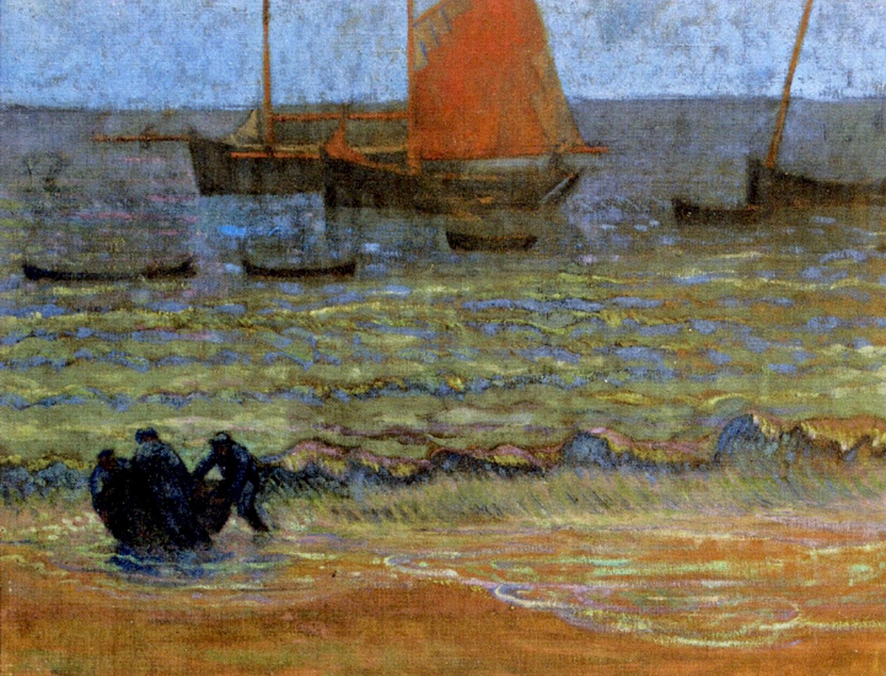 Sea Shore, Bretagne, n. 1890-1892 tekijältä Emile Jourdan