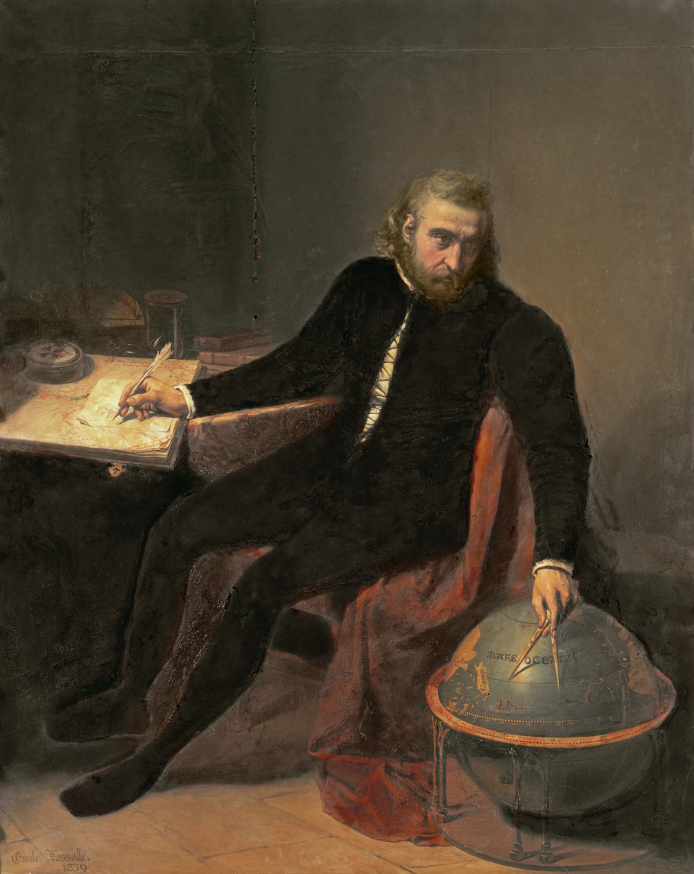 Kristoffer Kolumbus, 1839 tekijältä Emile Lassalle