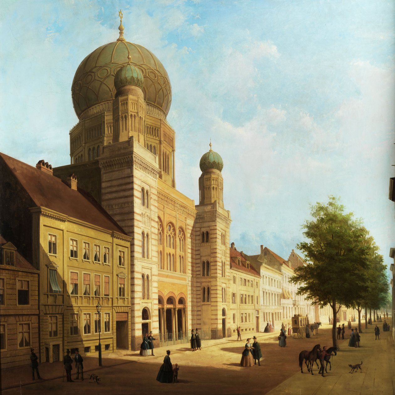 Die neue Synagoge in der Oranienburger Straße tekijältä Emile Pierre Joseph De Cauwer