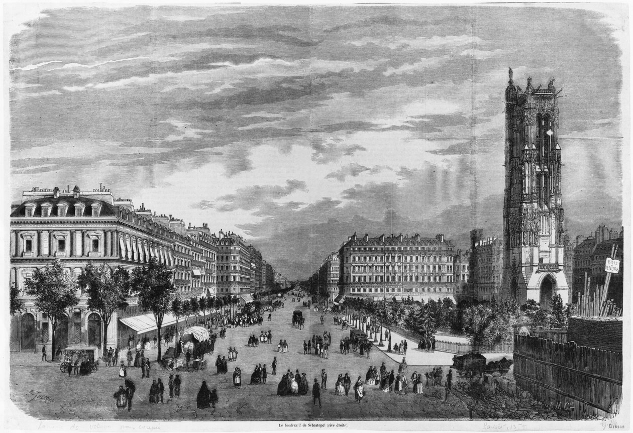 Pariisi, Boulevard de Sebastopol tekijältä Emile Theodore Therond