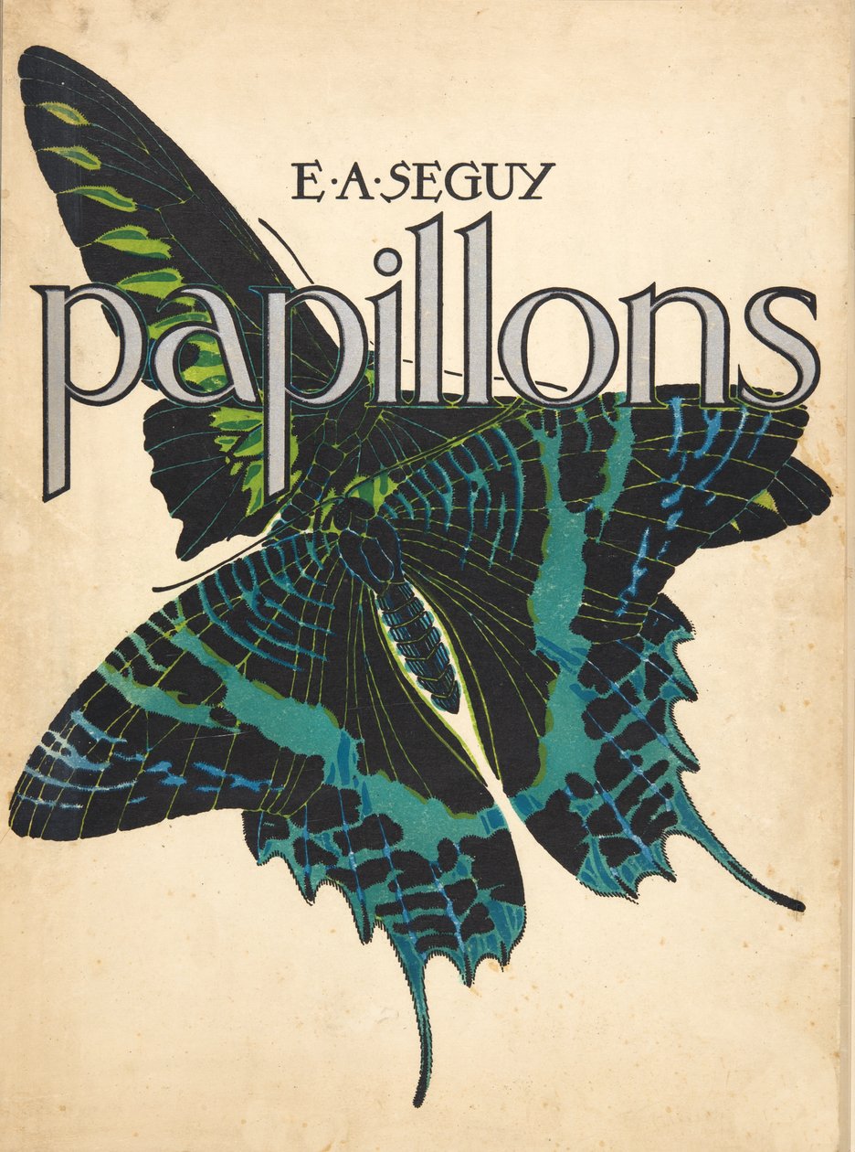 Portada de Butterflies, pub. 1925 (impressió de plantilla) finlandès tekijältä Émile Allain Séguy