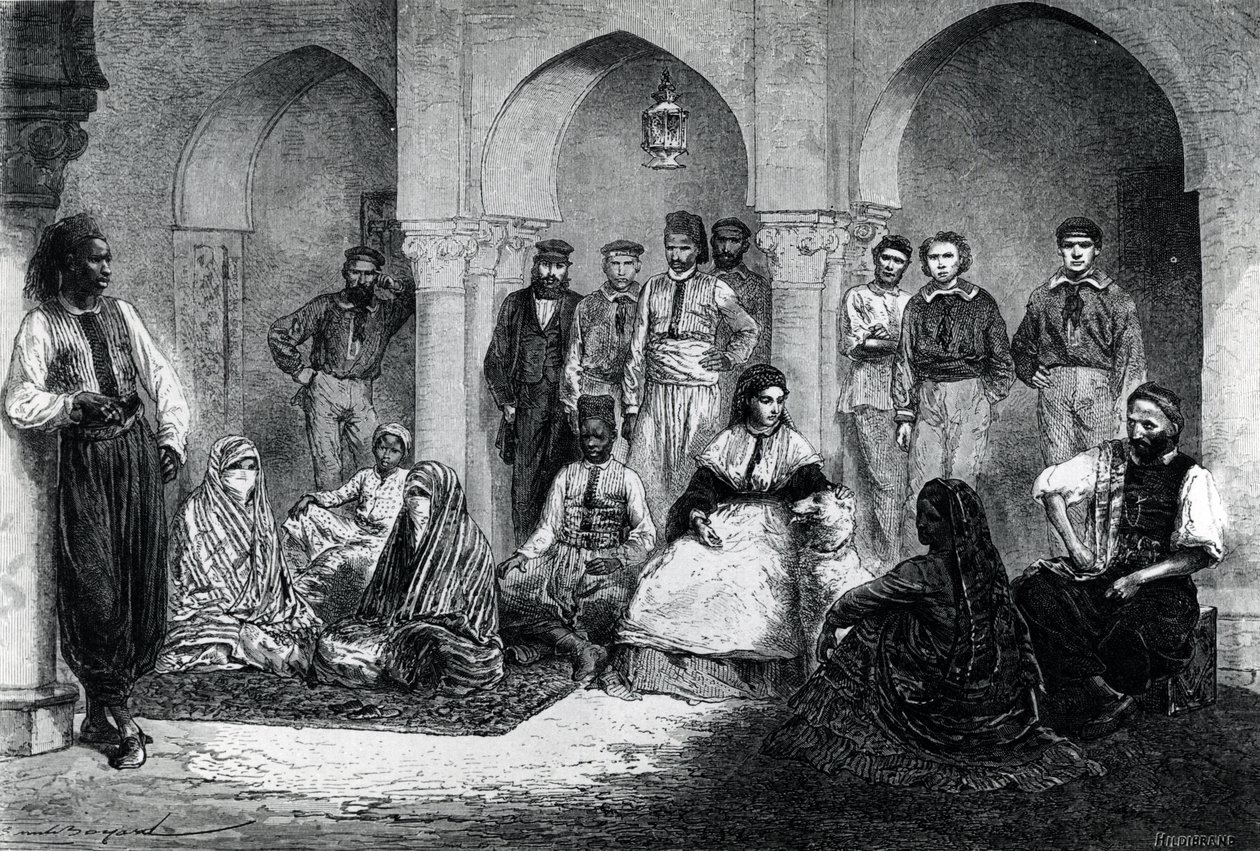 Neiti Tinne ja talon henkilökunta, Alger, kuvitus teoksesta 