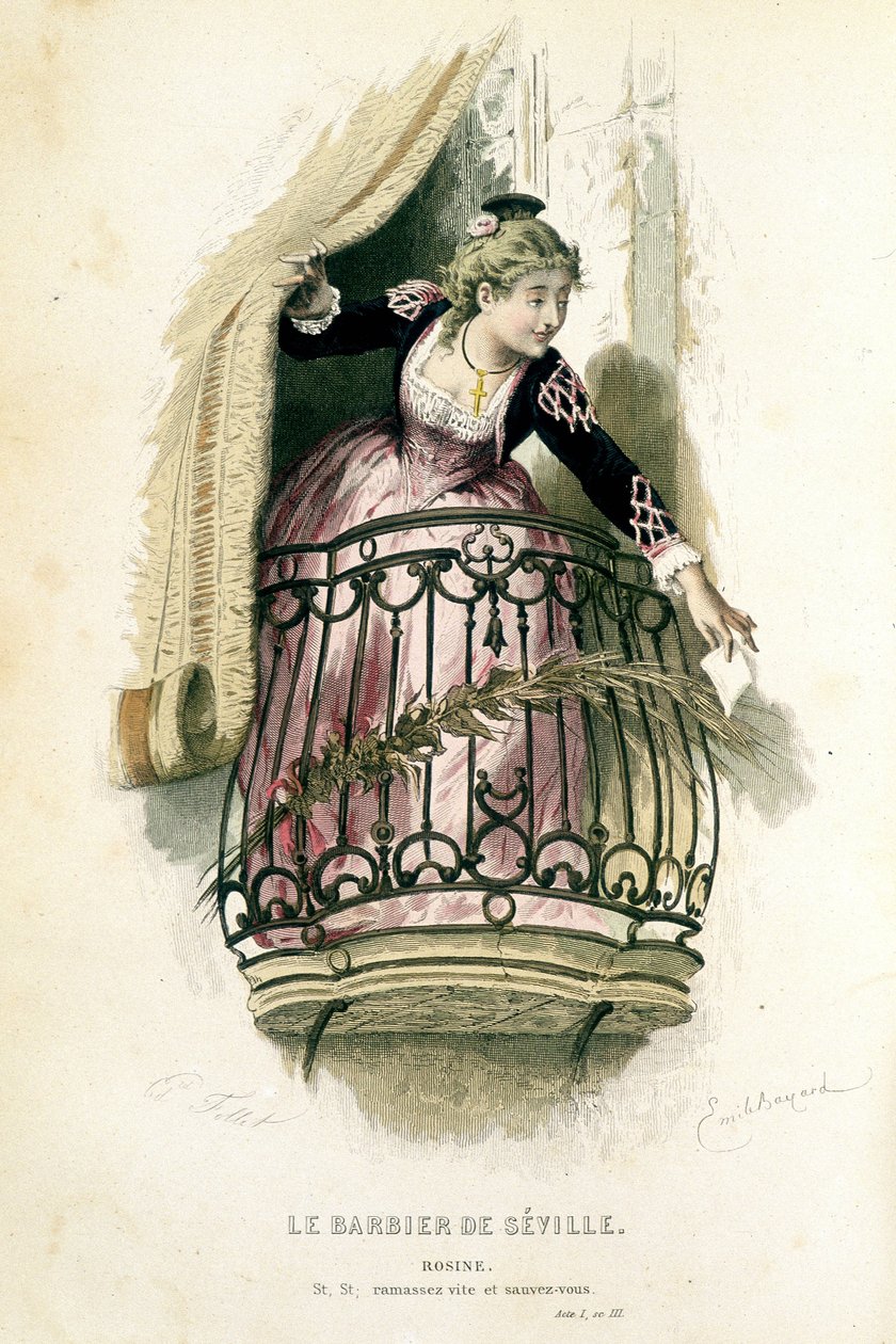 Rosine elokuvassa "" Le barbier de Seville "" - teoksessa "" Beaumarchais