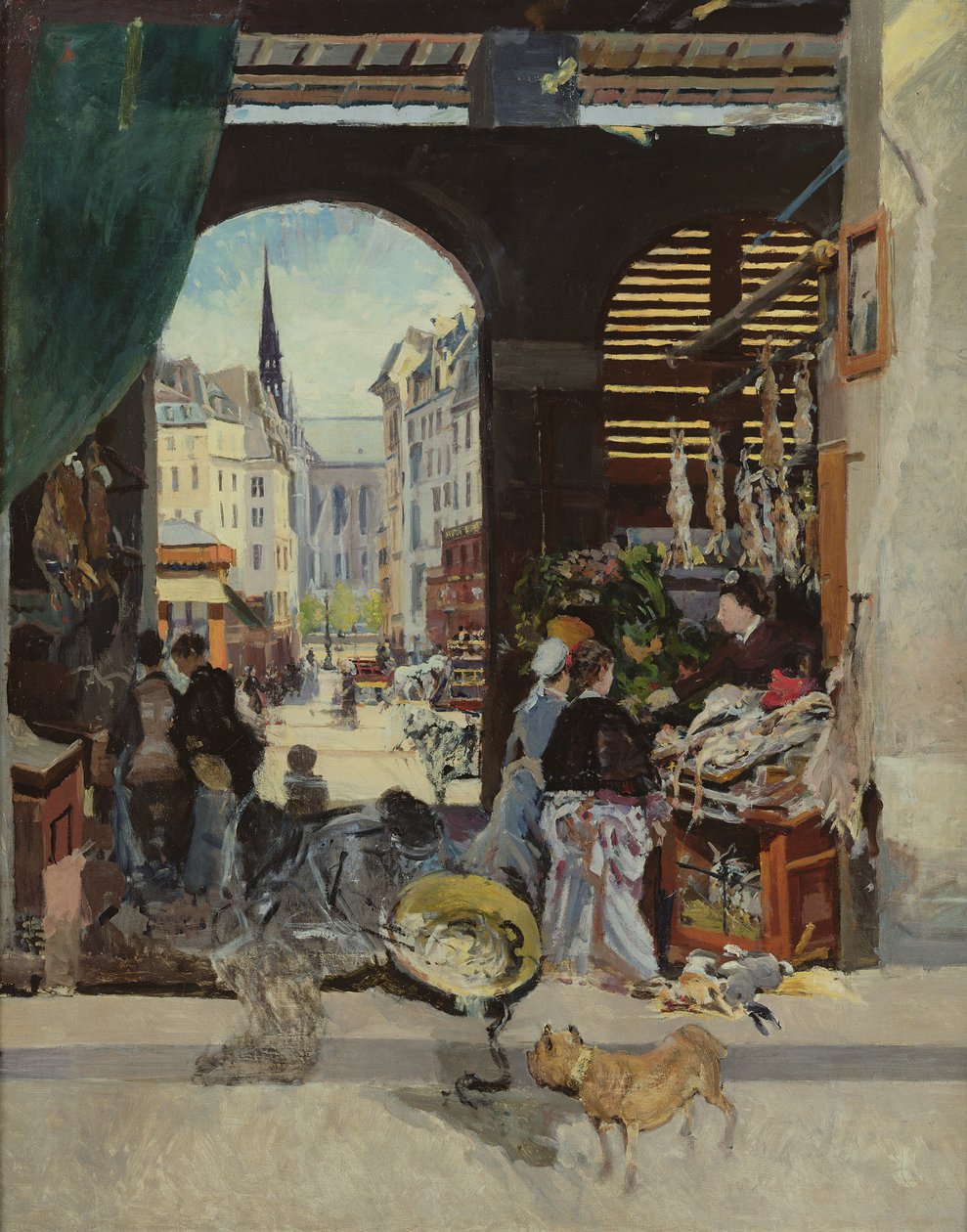 Carmes Market, Rue Maubert tekijältä Emile Antoine Guillier