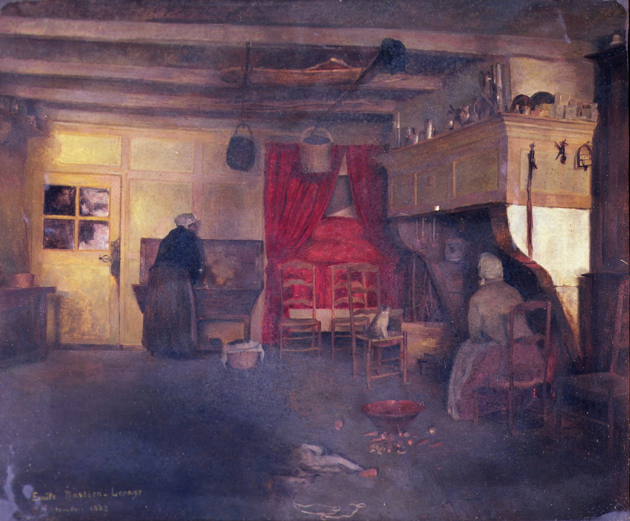 Talonpoikaissisustus Damvilliersissa, 1882 tekijältä Emile Bastien Lepage